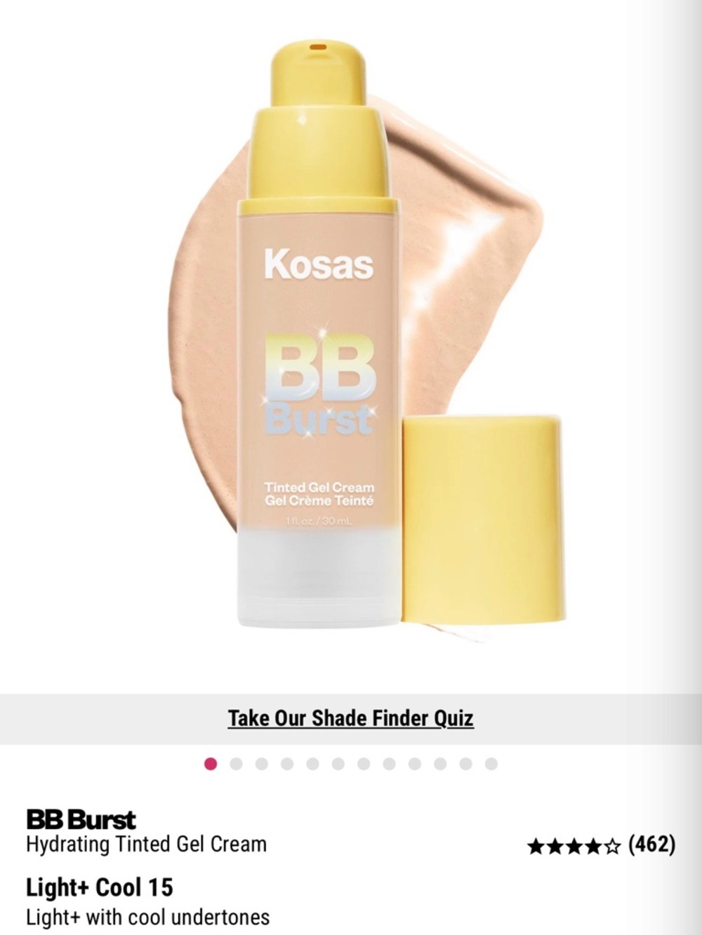 Kosas BB Burst Tinted Gel Cream in Shade 15 Light Cool